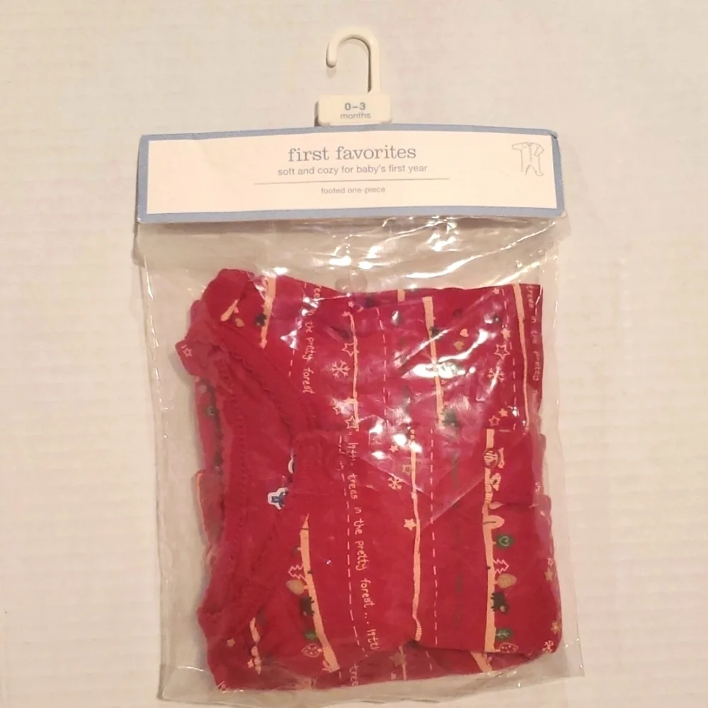 Baby Gap Christmas Lights footed one piece 0-3 months